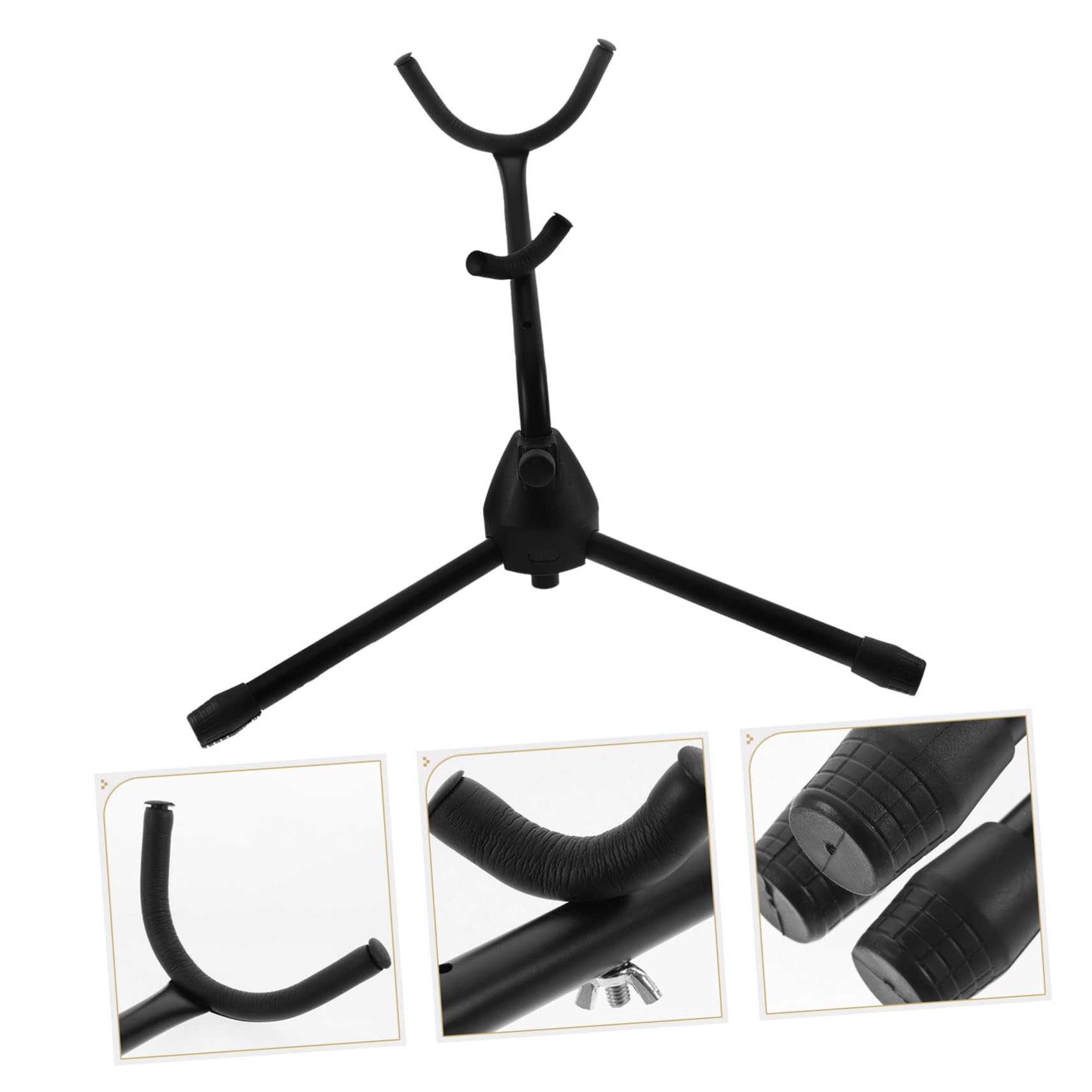 ULDIGI 1pc Saxophone Stand Sax Floor Peg Tripod Holder Alto Tenor Sax Stand Clarinet Compatible Durable Steel Construction Random Style