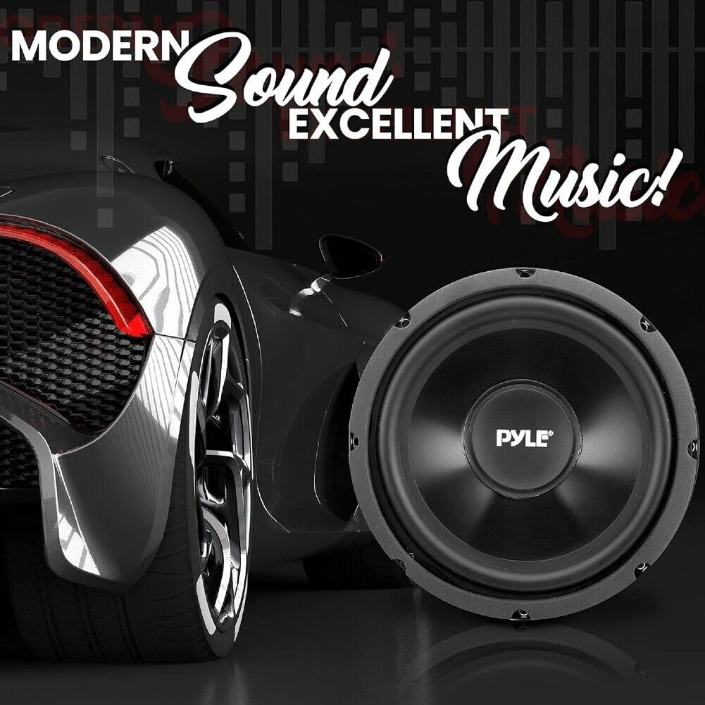 KIT SET PER PYLE PLMW83 1 subwoofer da 20 cm 200 mm 8" di diametro, 100 watt rms 200 watt max, singola bobina, impedenza 4 ohm, 91 db, sospensione in gomma, per bagagliaio auto, 1 pezzo