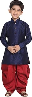 Vastramay Boys Linen Cotton Kurta Set for Independence Day Celebrations- Digital Floral Print Ethnic Wear with Mandarin Co Price In India