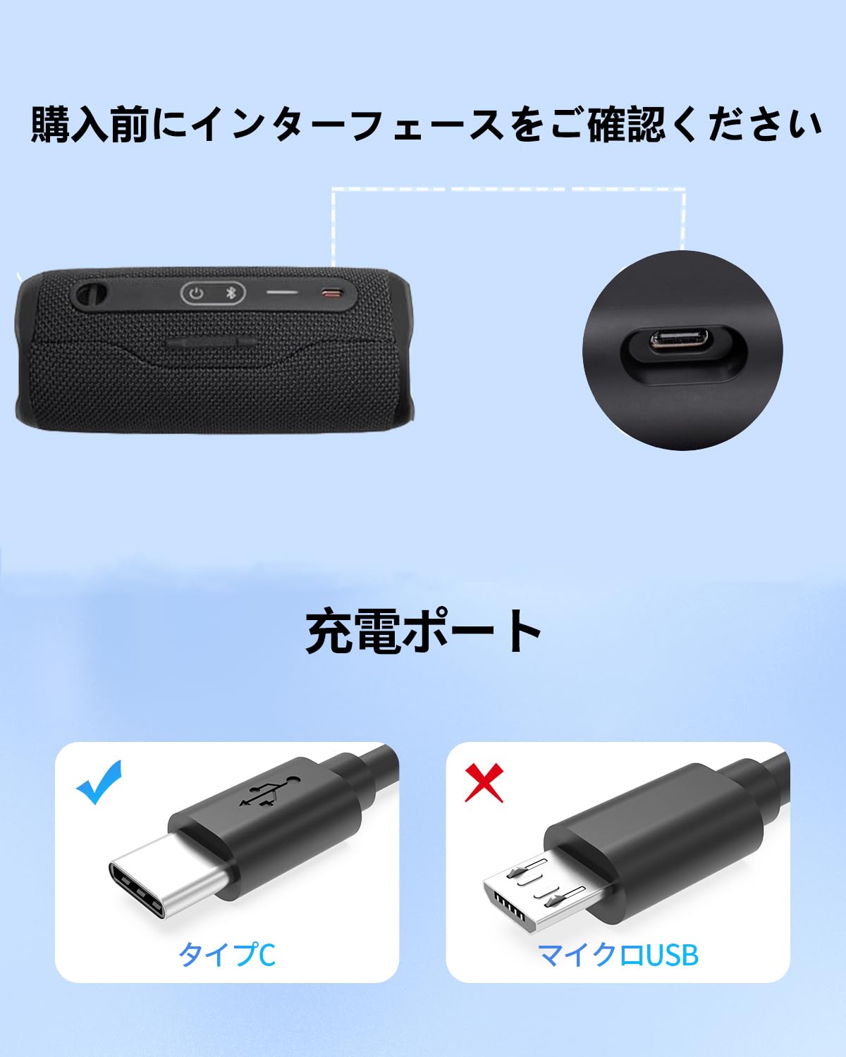Amazon.co.jp: Type-C 1.5m 充電ケーブル 対応 JBL、Bose スピーカー