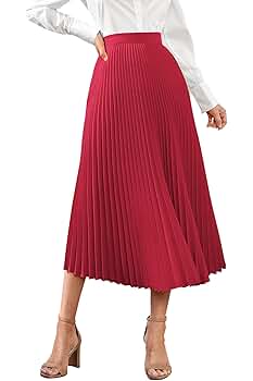 【PORTERNA】Pulse Mid-Length Skirt Summer Fashion Mid-Length Pleated Skirt Women's High Waist A