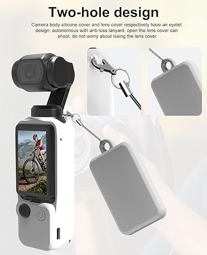 Miniatura 3 de PULUZ Funda de silicona Pocket 3, funda protectora suave compatible con DJI Osmo Pocket 3, protector de lente, protector de pantalla, accesorios de