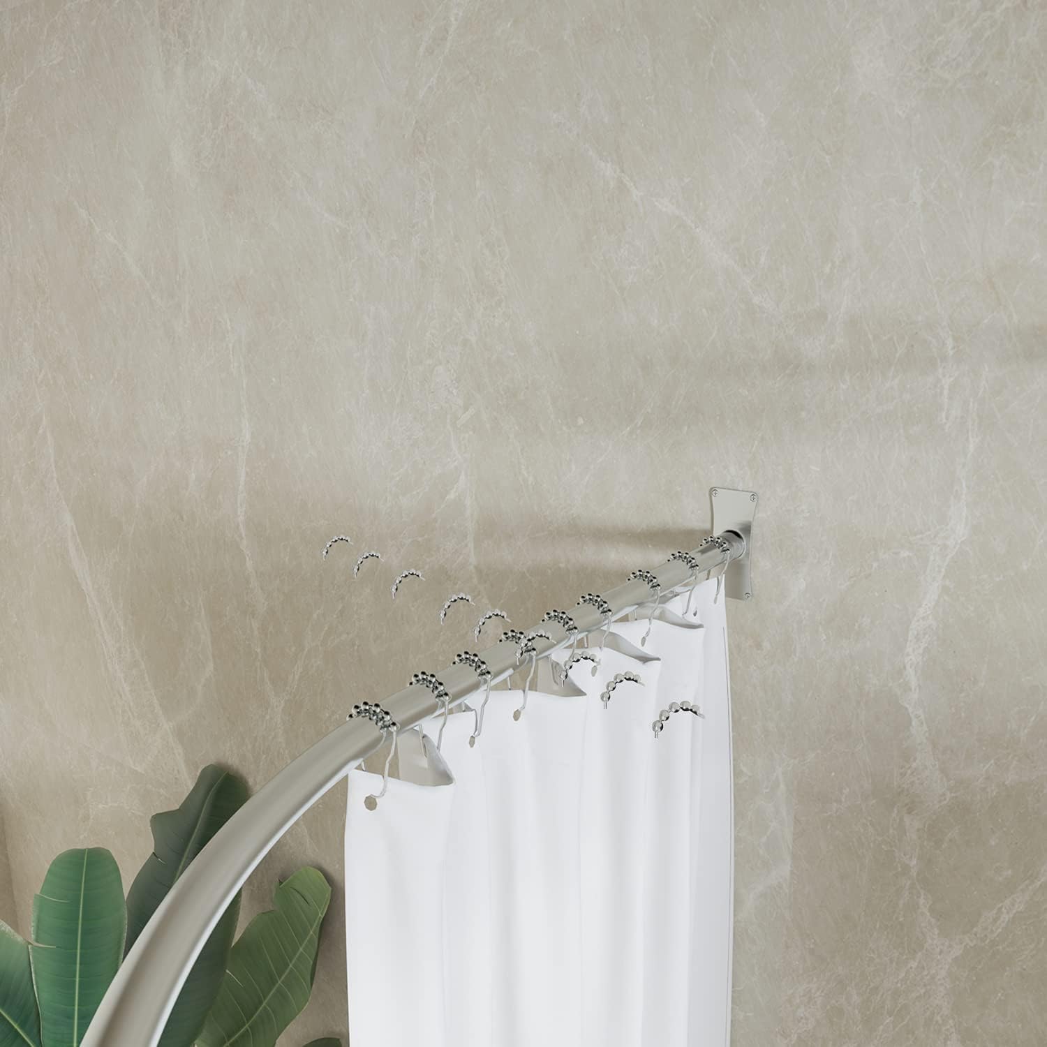 Review Naiture Half-Oval Stainless Steel Shower Curtain Rod with Swivel Ceiling Support in 36 L X 36 W, Chrome Finish Exclusive Naiture Half-Oval Stainless Steel Shower Curtain Rod with Swivel Ceiling Support in 36 L X 36 W, Chrome Finish