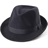 Straw Trilby Fedora Hat for Men 1920s Short Brim Wool Felt Panama Cap 7 1/4