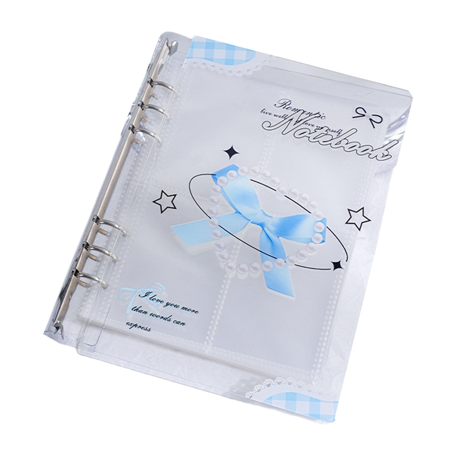 Photocard Binder with 20Card Page 6rings Binder Card Collector Album Acrylic Binders Covers for Organizing Trading Cards Photocard Album
