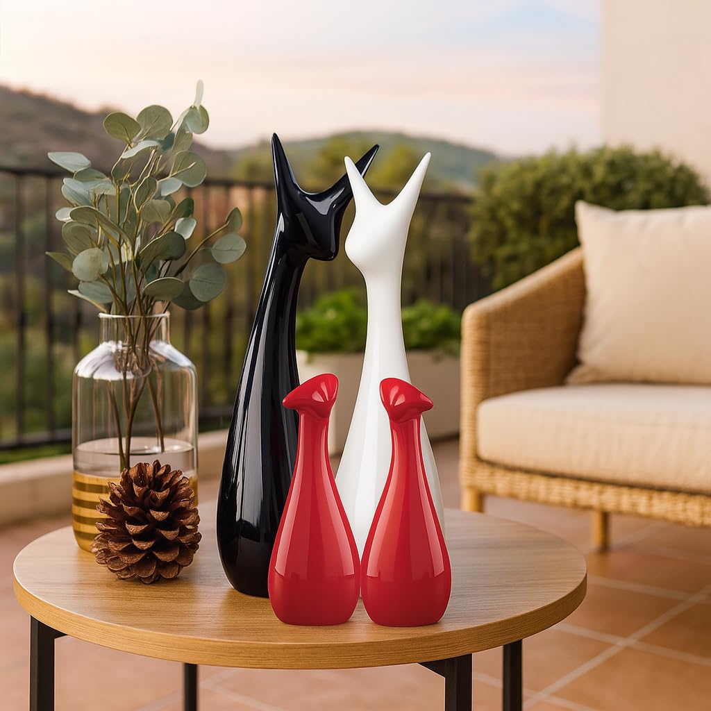 Lucky Deer Family Statue - Home Decor Ceramic Figures -6