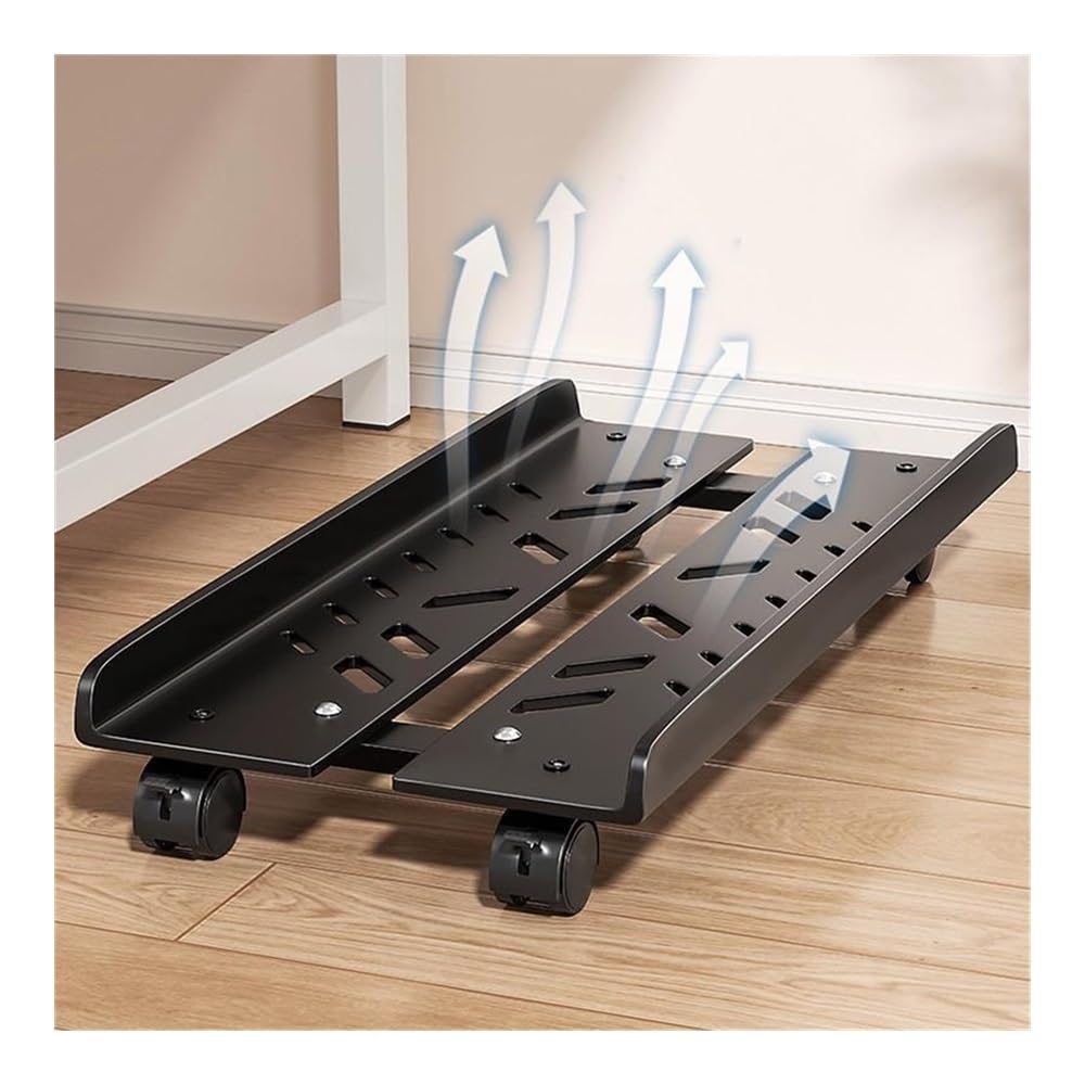 Stojak pod komputer Adjustable CPU Stand with 4 Wheels for PC Case Under Desk Holder Akcesoria komputerowe