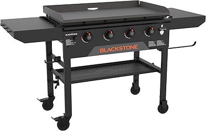 Blackstone 2210 Original 36” Omnivore Griddle with Two Side Shelves, Powder Coated Steel, Black