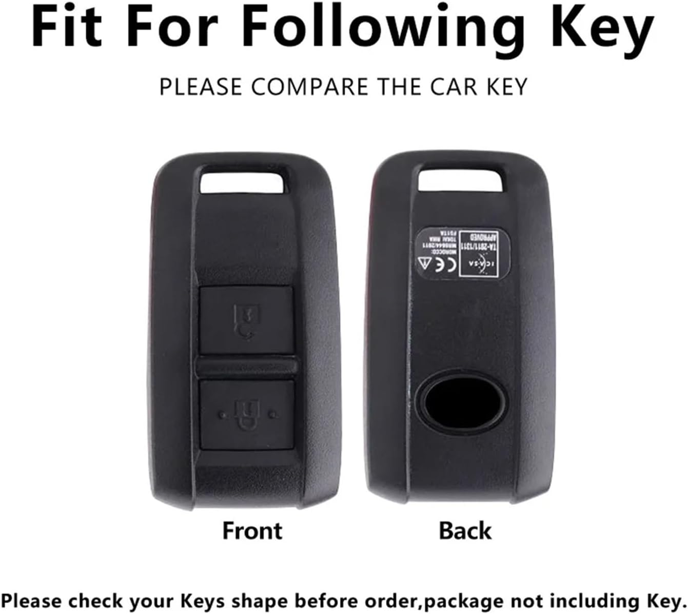 Genuine Leather Car Key Fob Case Cover Compatible For Toyota Land Cruiser LC70/LC71/LC76/LC78/LC79