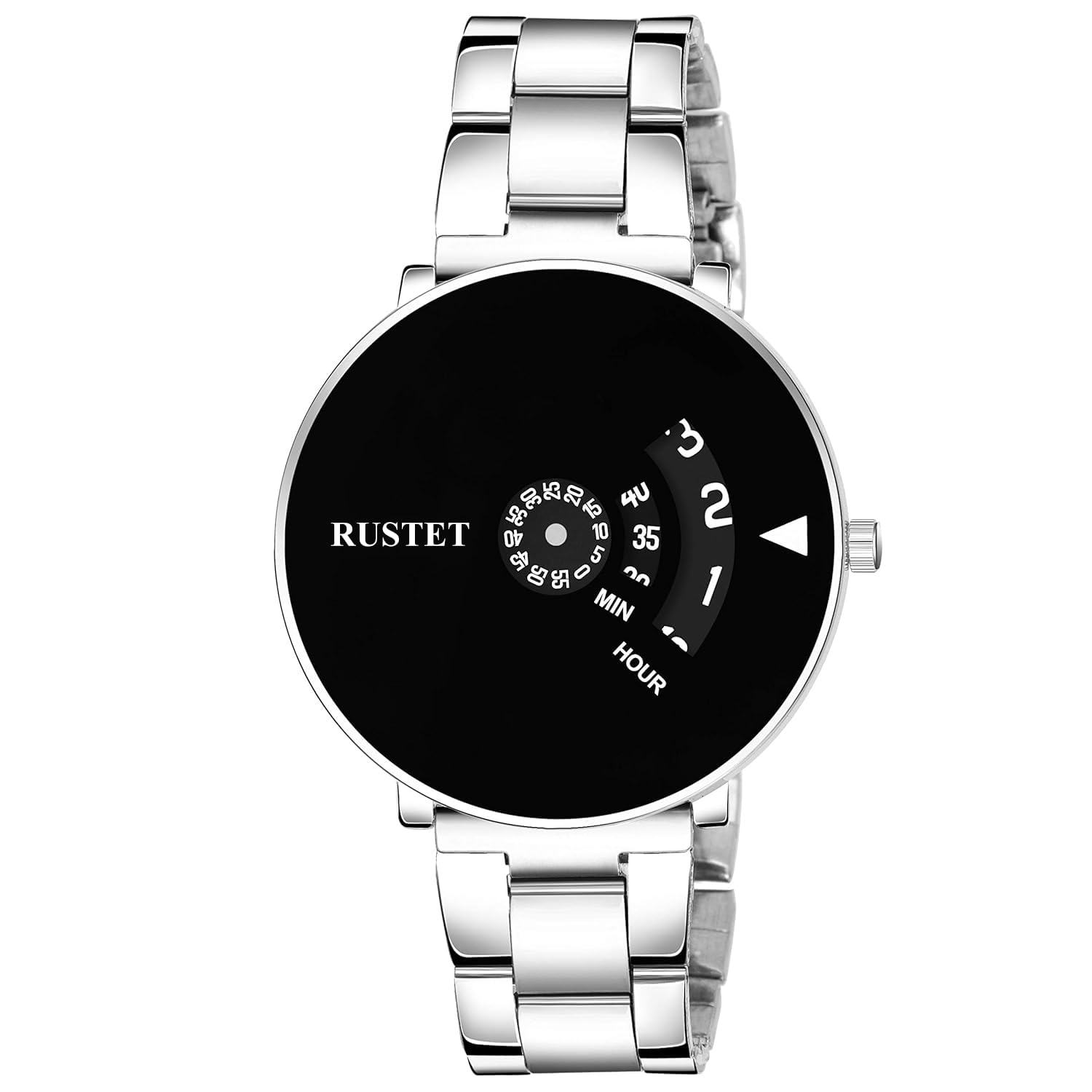 RUSTET Time Turnable Black Dial Mens - Paidu-002 Silver Colored Strap Black Men s Watch (B0CSYXYBFJ) Amazon Price History, Amazon Price Tracker