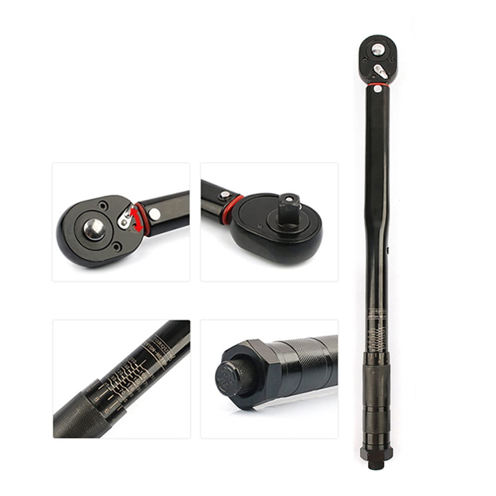 Klucz dynamometryczny, 3/8 "Torque Preset Torque Wrench Drive Tool 19-110nm Dwukierunkowa regulacja Spanner Auto Naprawa Narzędzia Ręczne Naprawa Rowerów Samochodowy Naprawa