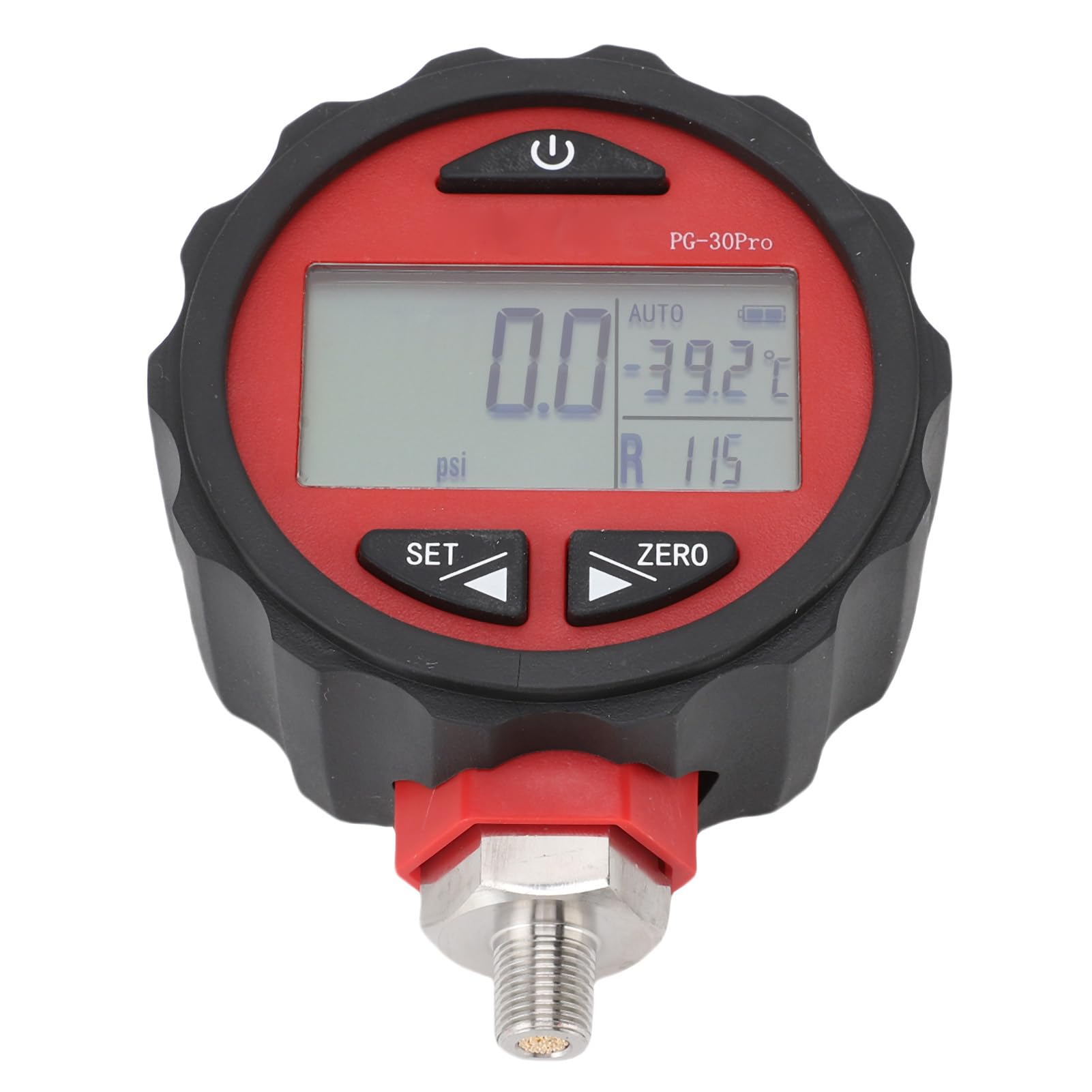 Fabater Probador de Presión Digital 1/8 Npt Recordatorio de Luz de Sobrecarga Pantalla LCD Roja para Uso Industrial