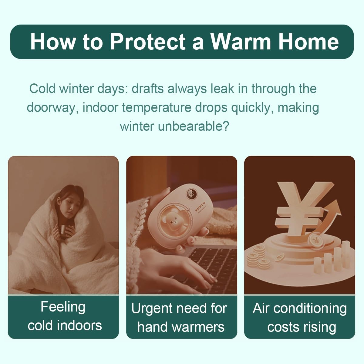 Tenda per Porta Inverno Termica, Magnetica Tenda Termica Isolante Freddo per Porte - Mantiene il freddo fuori e il caldo dentro, per Porte d'Ingresso, Cortili Porte(41x83in/104x211cm)
