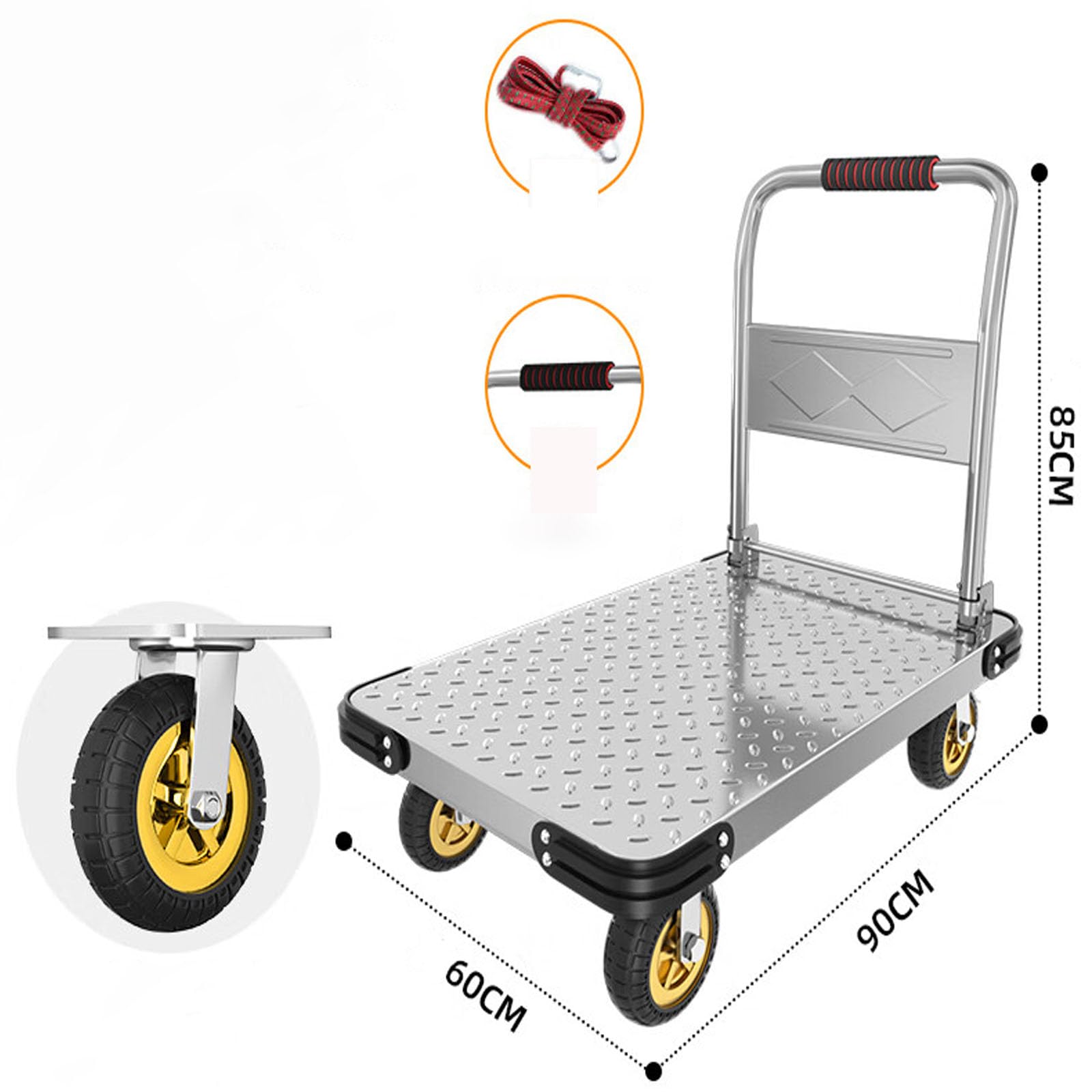 Heavy Du Cart 1000 kg Portab& per un facile carico ideale per sollevamento pesante, giardinaggio, traslochi forniture e uso esterno