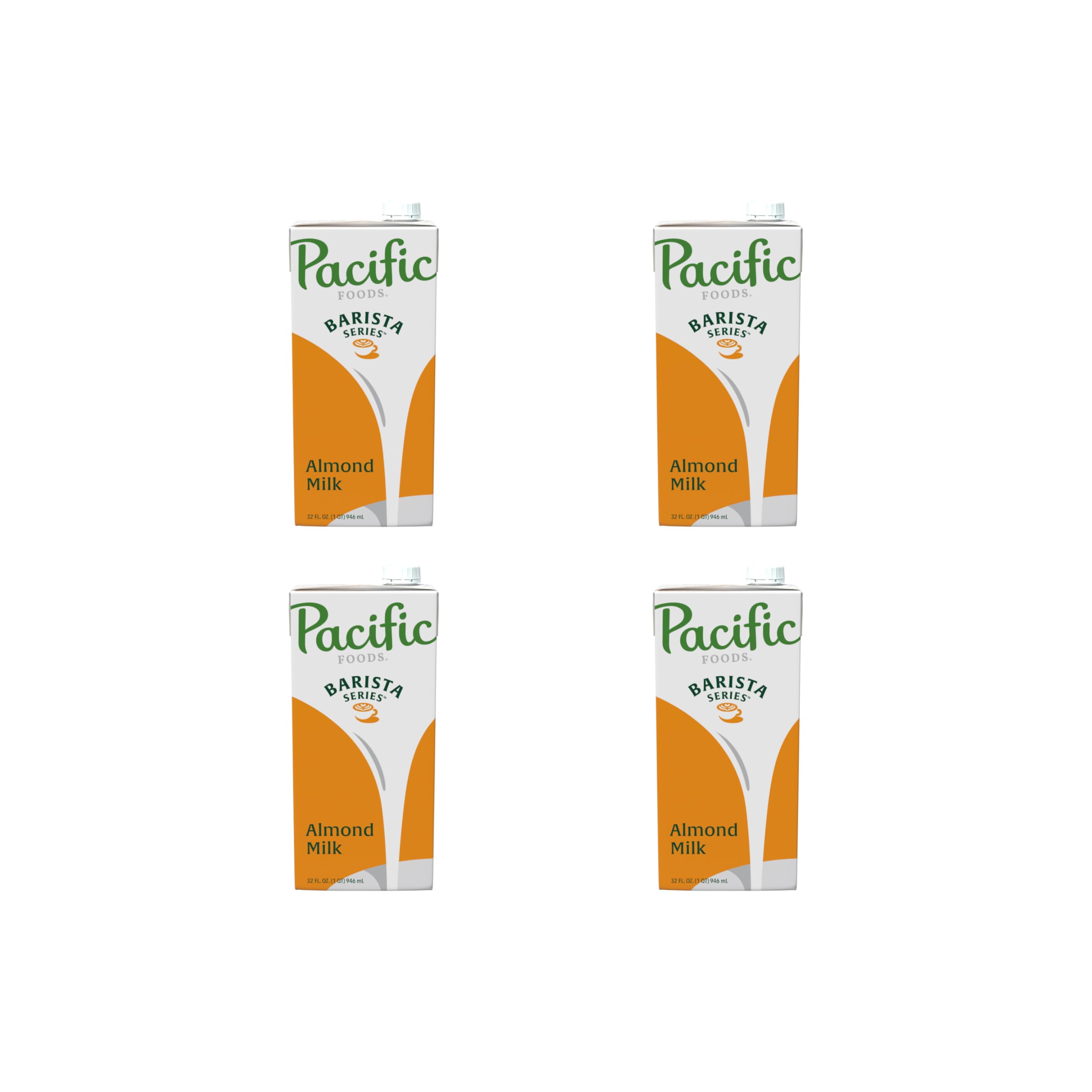 Pacific Foods Barista Series Original Almond Milk, Plant Based Milk, 32 oz Carton (Pack of 4)