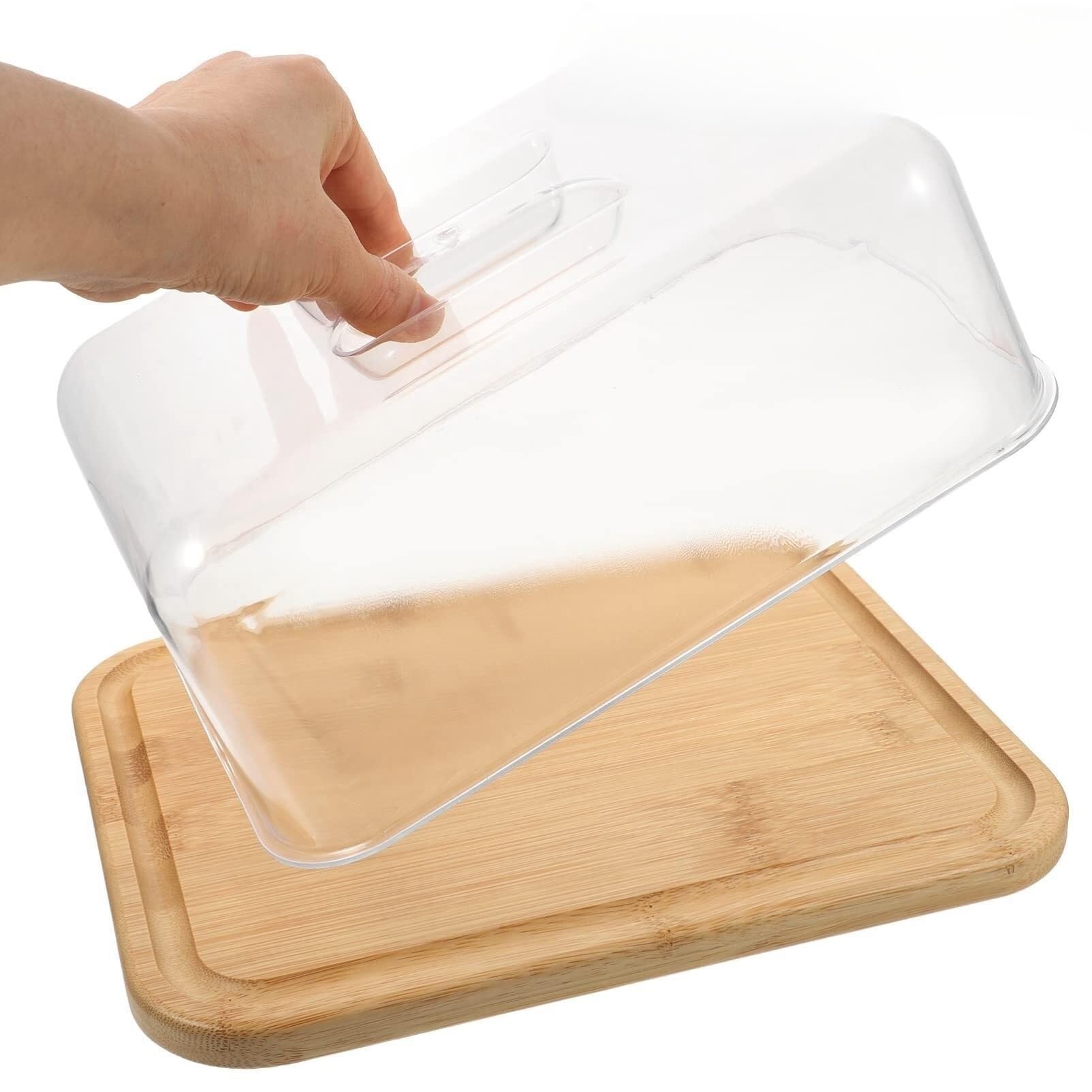 Amazon｜ケーキドーム ケーキカバー 木製 蓋付き ケーキスタンド