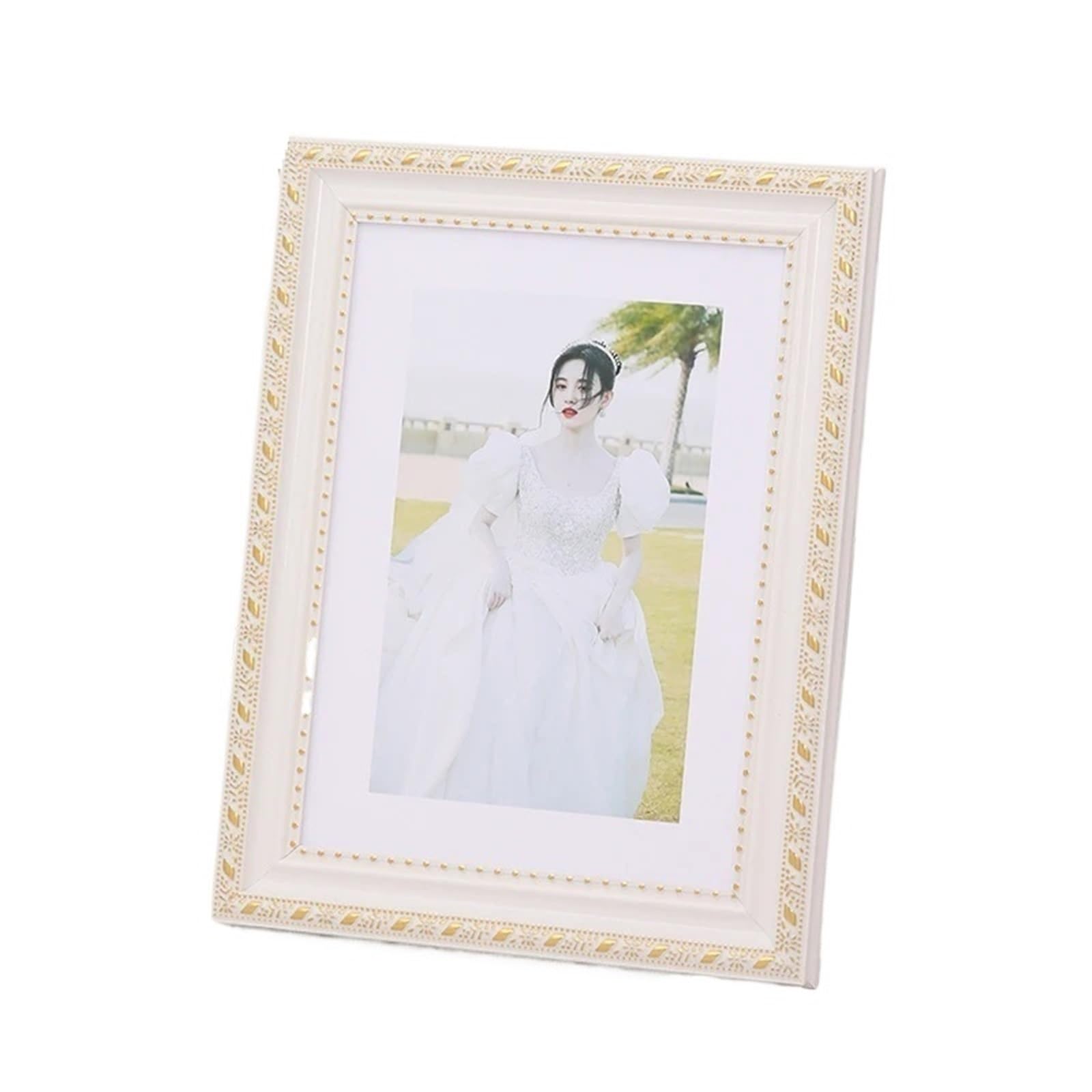 DAJGRHE Photo Frame Gold Photo Frames For 6-inch 10-inch And A4 Wedding Pictures Wall Hanging Decor Or Tabletop Display(Color A,21x29.7cm A4)