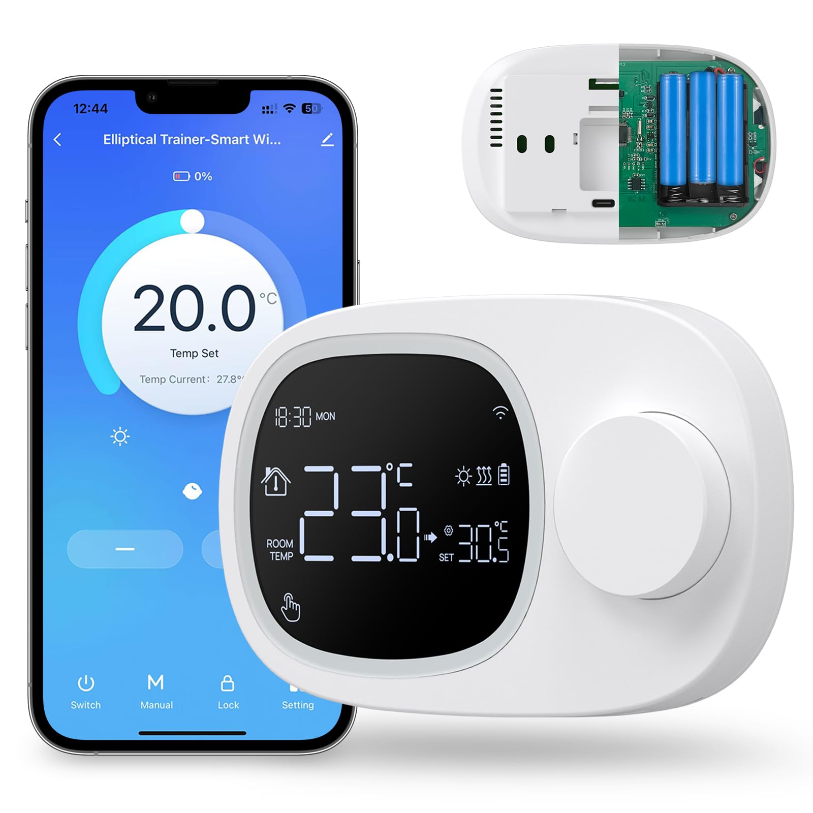 AVATTO Thermostat for Electric Floor Heating Smart WiFi Programmable Room Thermostat, Compatible with Alexa