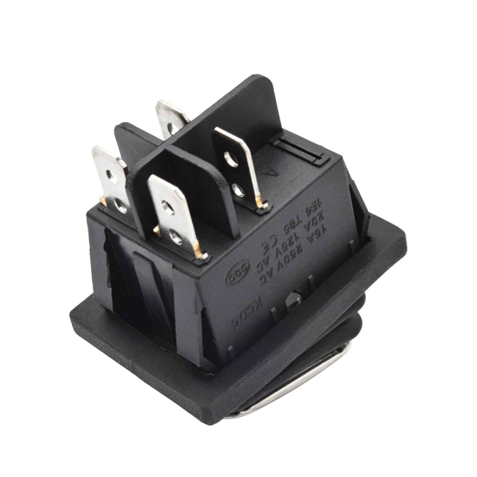 Lot 5 Interrupteurs à Bascule Métal KCD4-201 – 16A 250VAC, LED 12-24V, ON/OFF Verrouillage