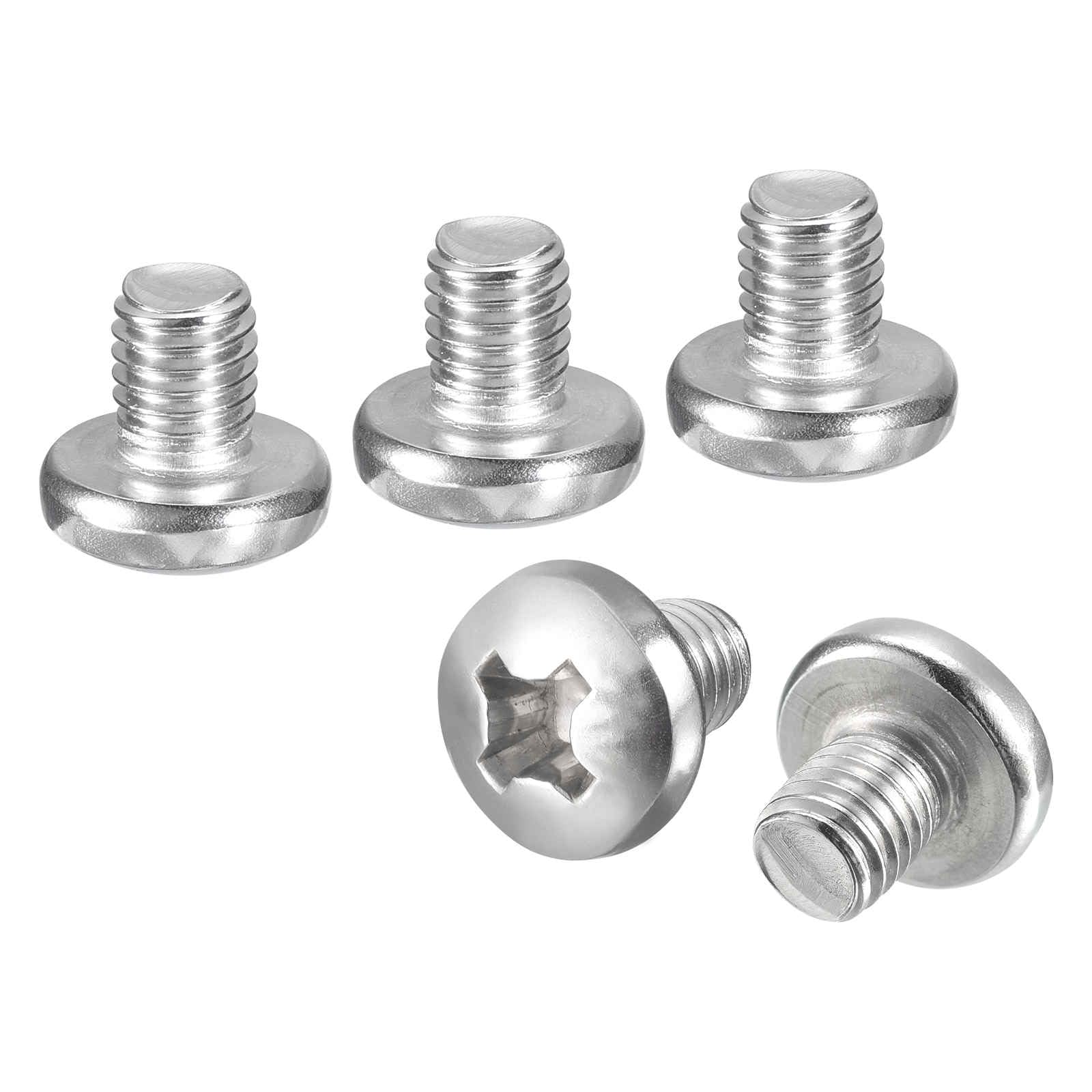 DTGN 5/16"-18x3/8" Pan Head Machine Screws - 25pcs - Good for Machinery - 304 Stainless Steel Phillips Machine Screws Bolts - Silver — image 1