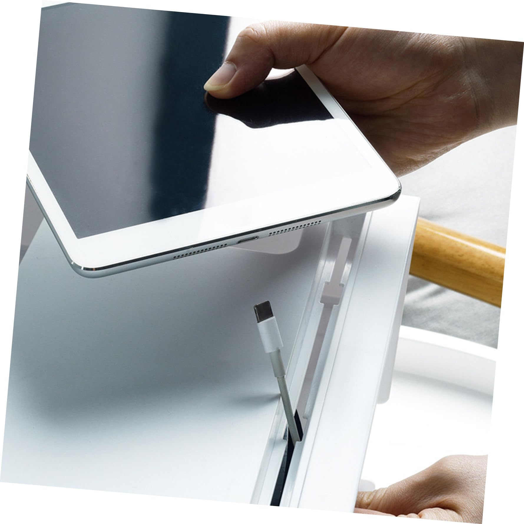 Contenitore Router Bianco Doppio Strato in Abs, Smontabile | Gestione Cavi Rete, Pannello Superiore Removibile, Schienale Traforato per Dissipazione, Uso Casa e Ufficio