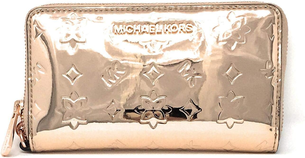 Michael Kors Women's Jet Set Travel Large Smartphone Wristlet (One_Size, Rose Gold Metallic)