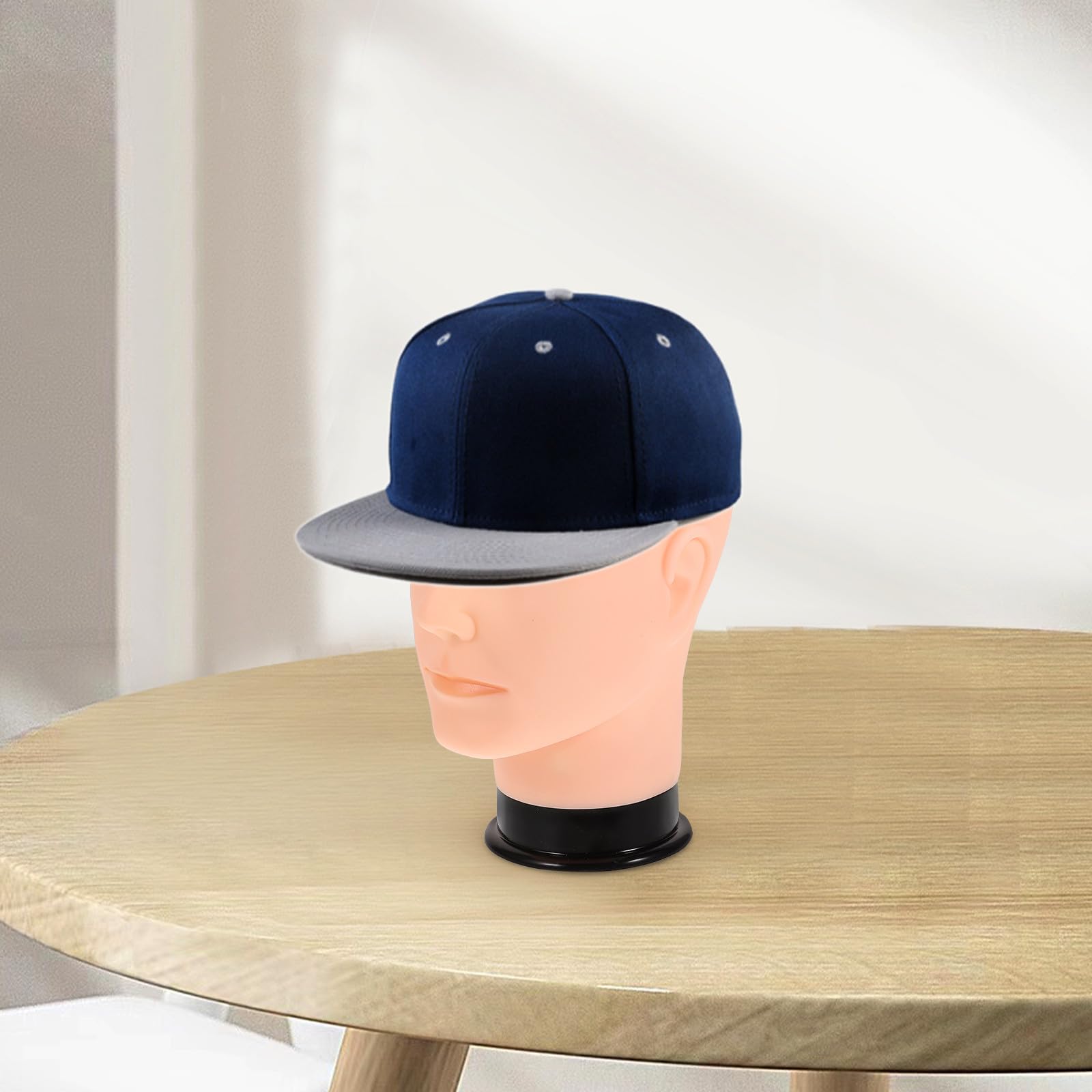 STOBAZA Manichino per Parrucca in PVC, Superficie Liscia, per Acconciature e Supporto Cappelli, 56 CM, per Esposizione