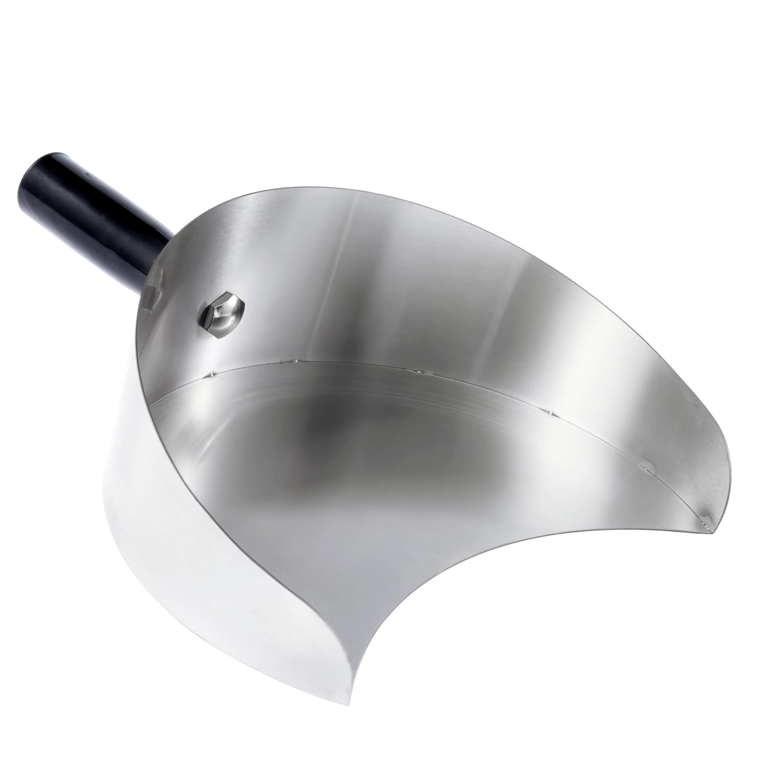 WQV Handheld Rotisserie Catcher Pan, Stainless Steel Meat Catcher, Durable Rotisserie Meat Shovel with Generous Capacity and 4” Plastic Handle for Shawarma Machine Doner Kebab Grill