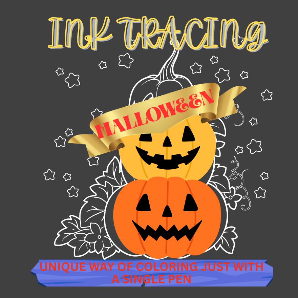 HALLOWEEN INK TRACING BOOK: Halloween Activities for Kids