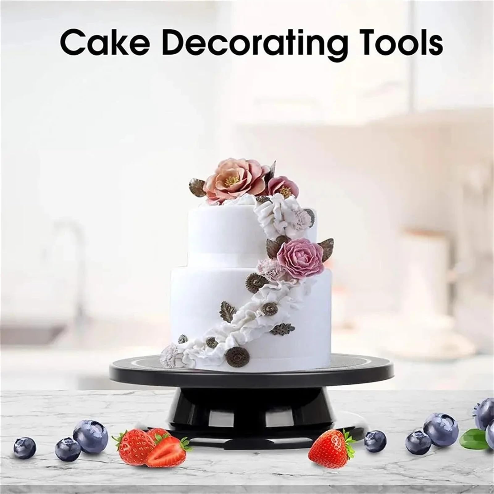 Plato Giratorio para Pasteles, 6 Piezas/Juego, de plástico, 11 Pulgadas, para Masa de repostería, decoración de Pasteles, Crema, Mesa giratoria, Accesorio para Hornear en moldes DIY