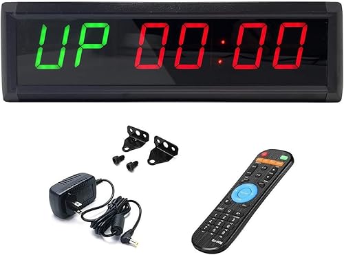 BTBSIGN Temporizador de entrenamiento Reloj de intervalo de pared, cronómetro de cuenta regresivahacia arriba con control remoto (1.8 pulgadas,