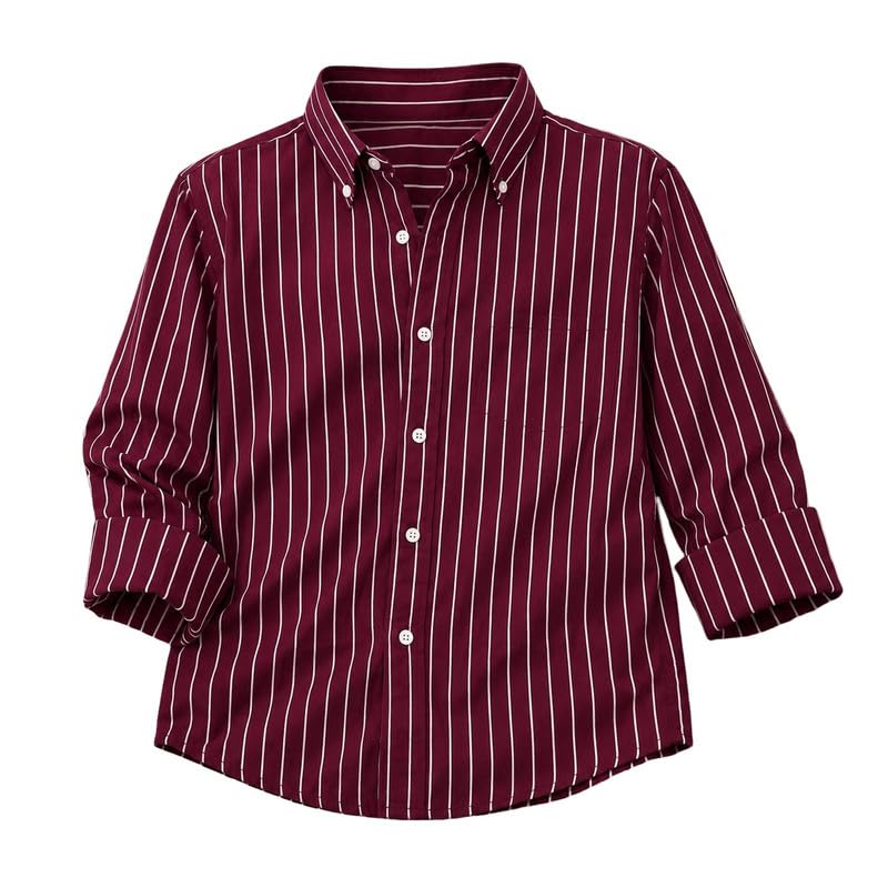 Image of Kids Cotton Full Sleeve Shirt Casual Look Comfortable Stylish Outfit for Boys Everyday Use