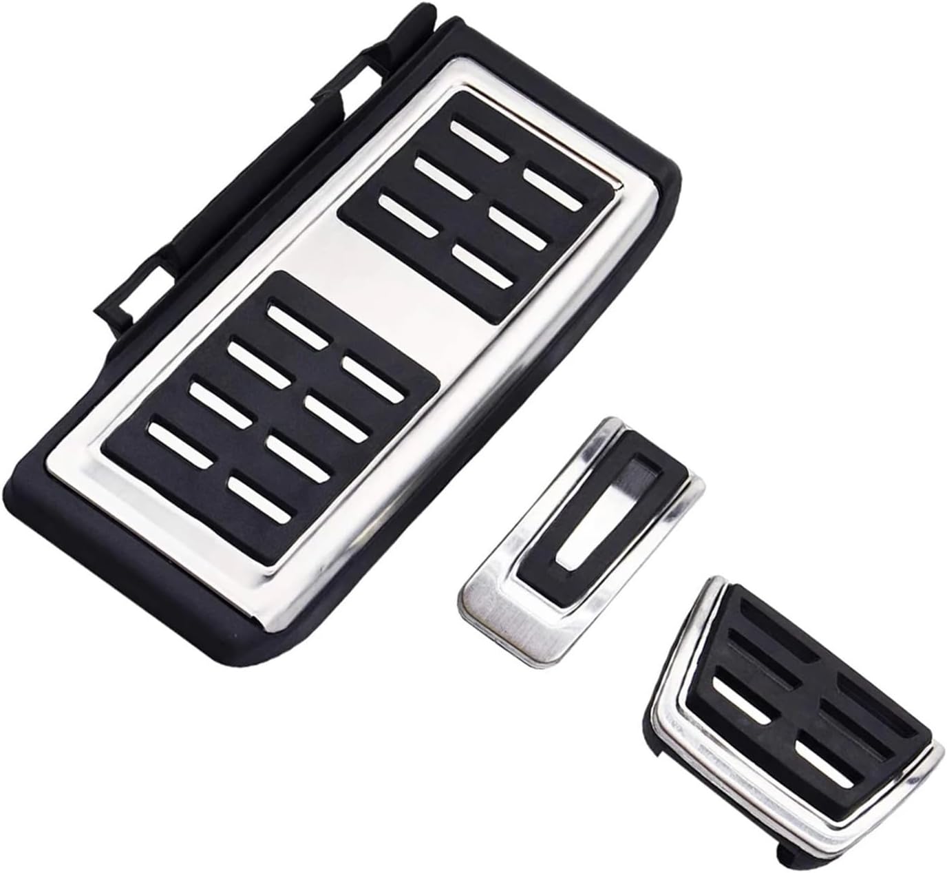 Fashionable 3pcs Automatic Transmission Car Fuel Brake Footrest Pedal Cover Fit For Golf Fit For Passat Toureg Lamando Fit For Audi A3 S3 TT TTS Light image 5