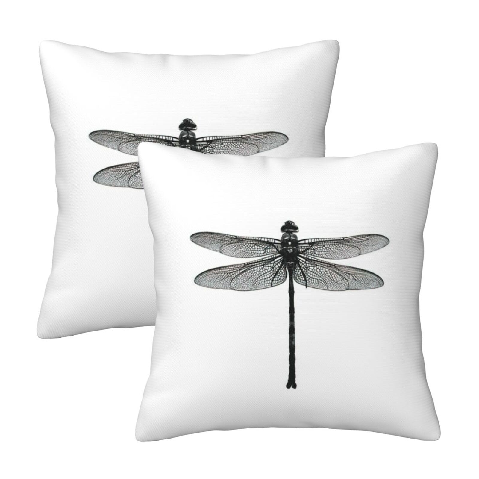 Kfjghhl Dragonfly Throw Pillow Covers Decorative Farmhouse Couch Pillow Case 4 Sizes Square Cushion Pillcase