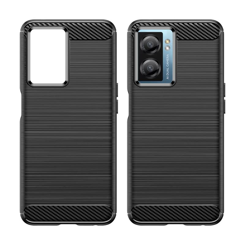 Image of Hybrid Carbon Fiber Back Case for Oppo A57 4G, A57 5G (Black)
