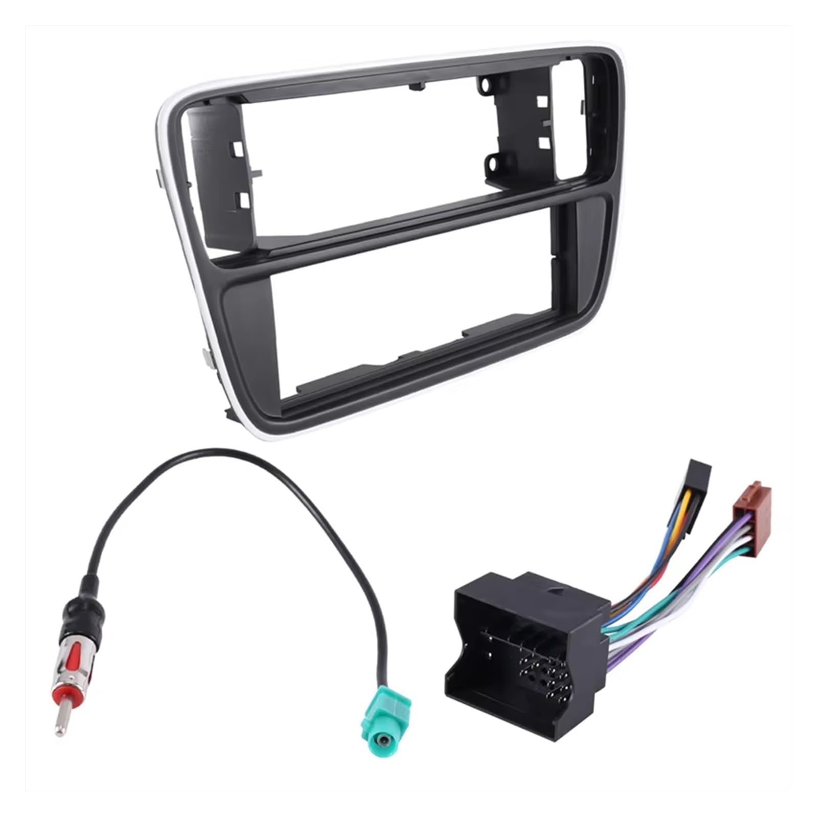 Marco Radio Coche Kit Antena Arnés Panel Radio Coche Solo DIN para VW para Skoda para Citigo para Seat MII 2012