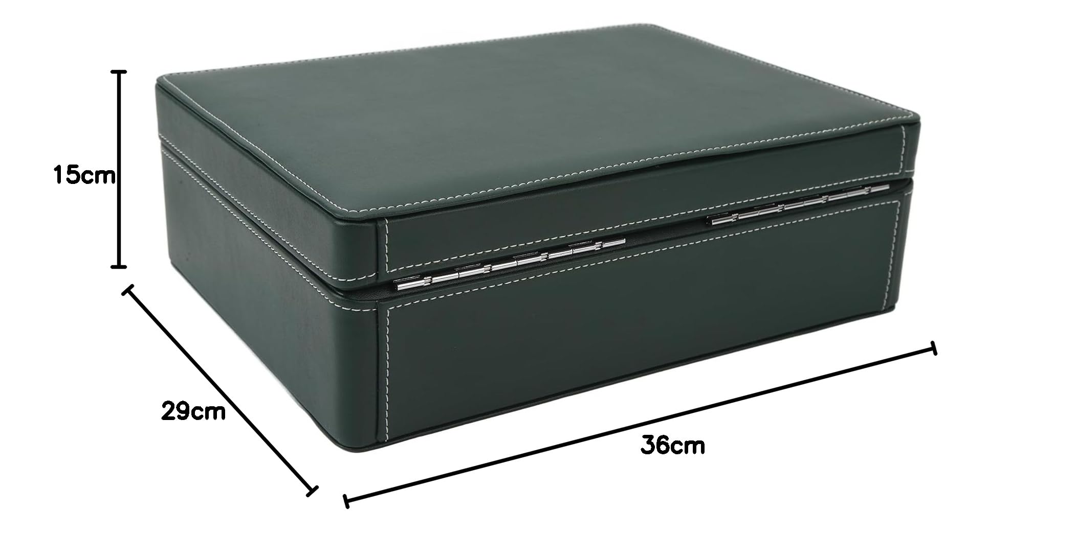 Scatola porta orologi da 8 scomparti con custodia organizer in pelle microfibra verde per uomo donna