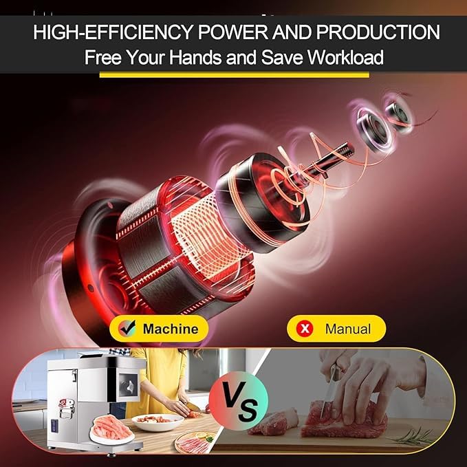 Rebanadora profesional eléctrica de acero inoxidable miniatura 4