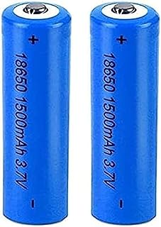Aa Rechargeable Battery Rechargeable Battery 3.7V Lithium Batteries Button Top 1500mAh High Capaticy for Household Devices, Headlamp, Flashlight (Button Top),2 Pcs,Button Top