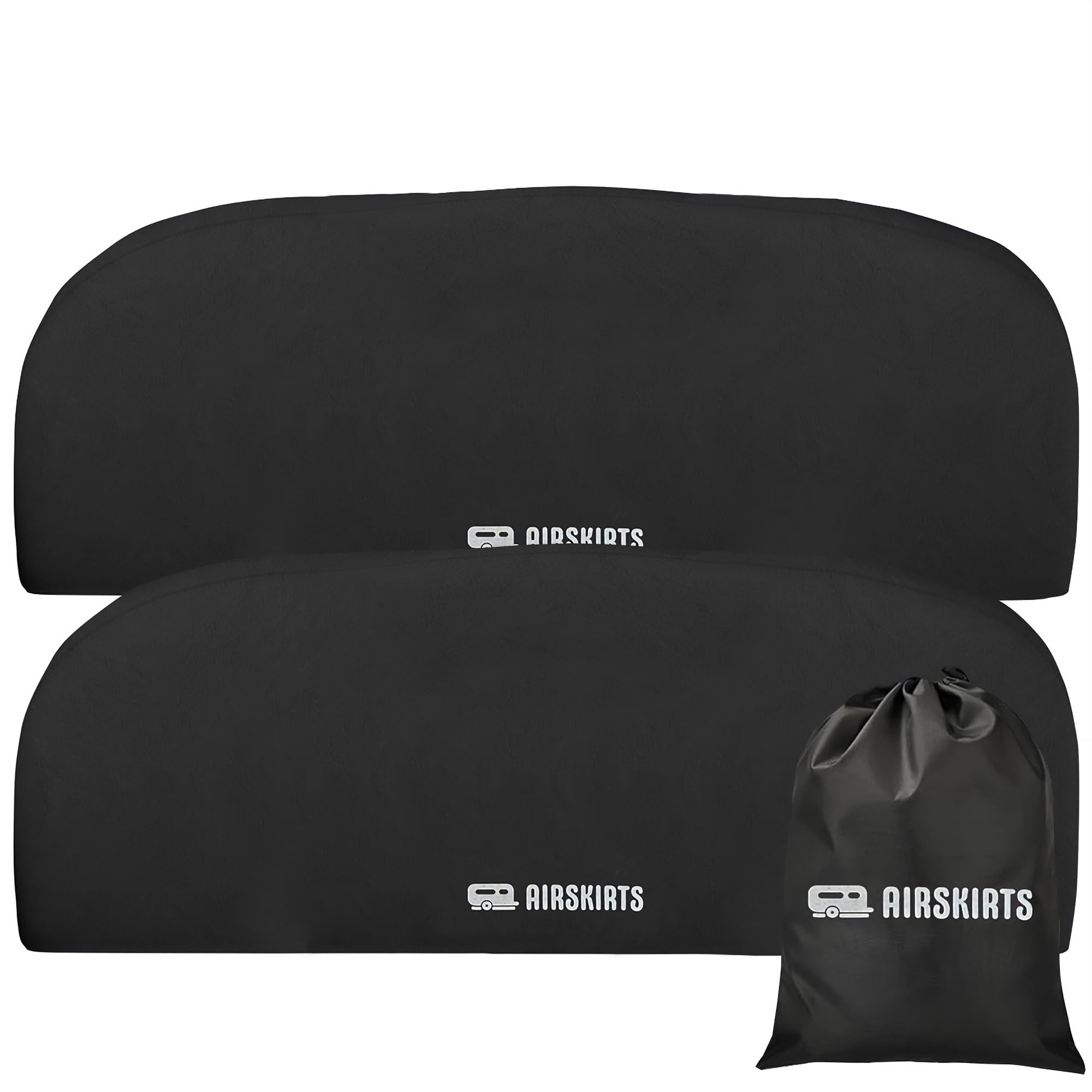 Triple-Axle RV Tire Covers for Trailers, RVs, Campers, Waterproof and UV Resistant, Thick, Durable Protection, Fits 27"-30" Tires, Trailer Wheel Cover by AirSkirts (Set of 2)