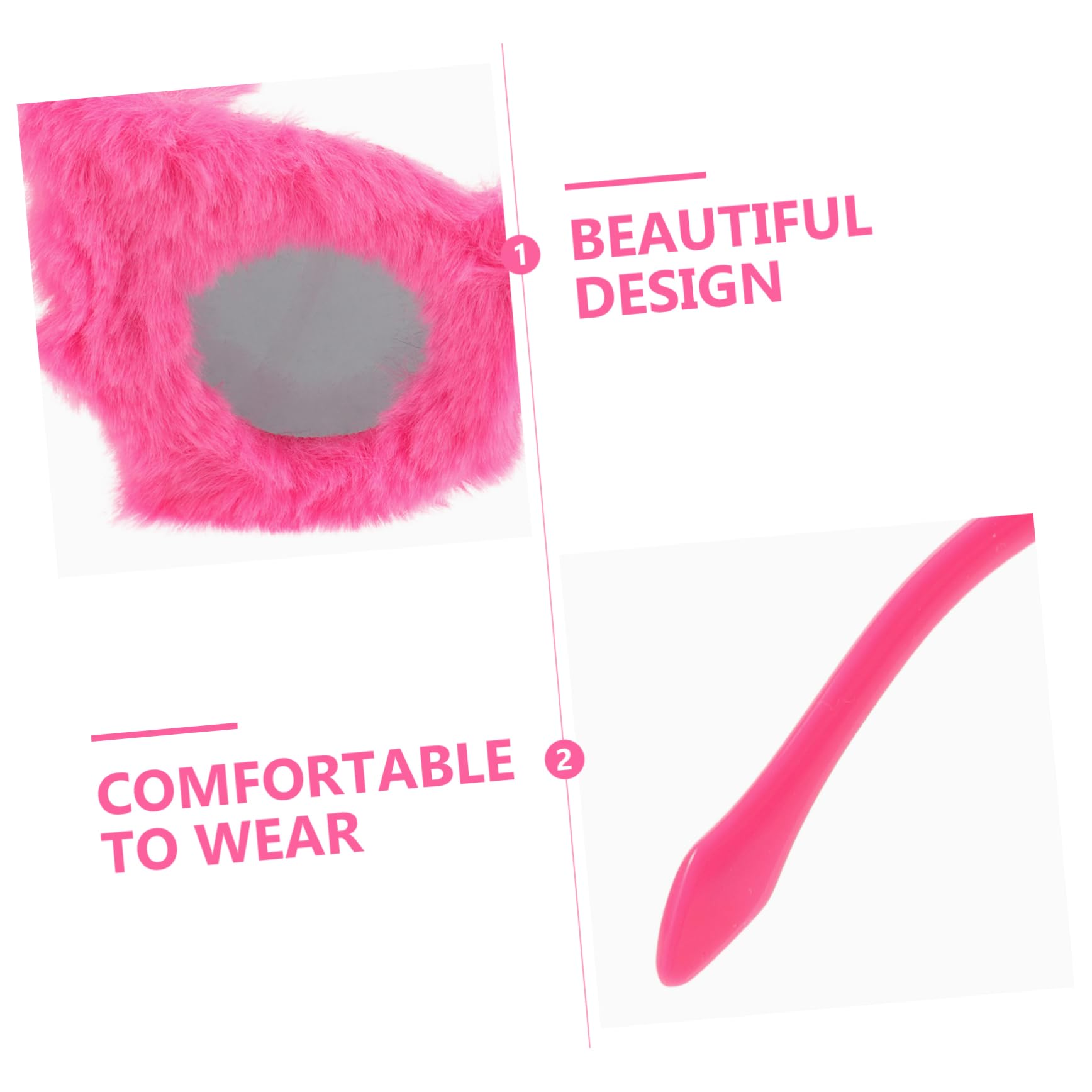 BESPORTBLE Lot De 4 Lunettes De Soleil En Peluche Pour Femme Accessoire De Décoration Pour Enterrement De Vie De Jeune Fille Tendance Et Amusantes Roses
