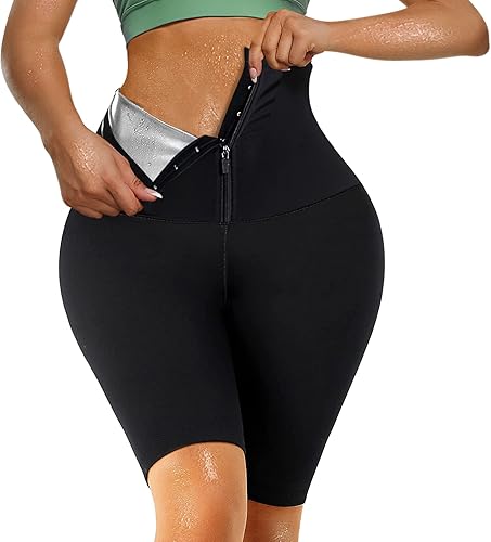 SCARBORO Pantalones deportivos de sauna para mujer, de compresión de cintura alta, adelgazantes, térmicas, entrenamiento, moldeador de cuerpo, traje disponible en Yaxa Costa Rica