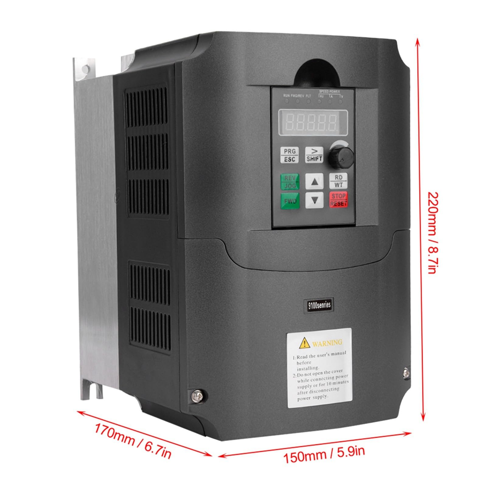 Onduleurs et Convertisseurs VFD AC220V à 380V 7,5KW, Convertisseur de Fréquence Monophasé à Triphasé, Convertisseur Universel pour Le Contrôle de la Vitesse du Moteur
