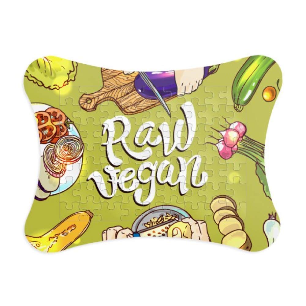 DIYthinker Raw Vegan Vegetables Potato Tomato Puzzle Frame Picture Decoration Jigsaw Game Ornament