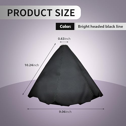 Miniatura 2 de 1 funda antipolvo para pomo de palanca de cambios de automóvil, 9.06 pulgadas, impermeable, de piel sintética, funda para botas de cambio,