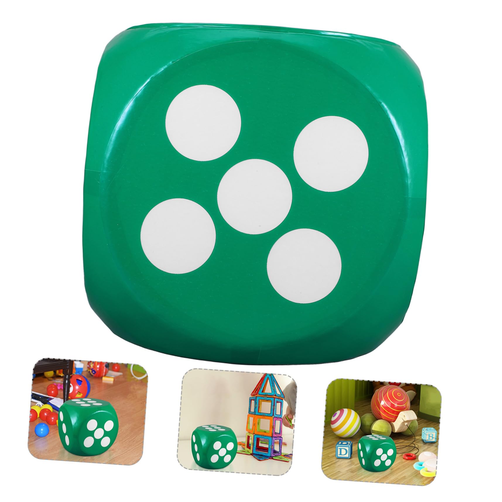 Dé Extra Large en Mousse Vert, Gros Dé à Bords Arrondis pour Jeux