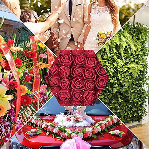 144pcs Teste di Rose in Schiuma Mini Rose Finte