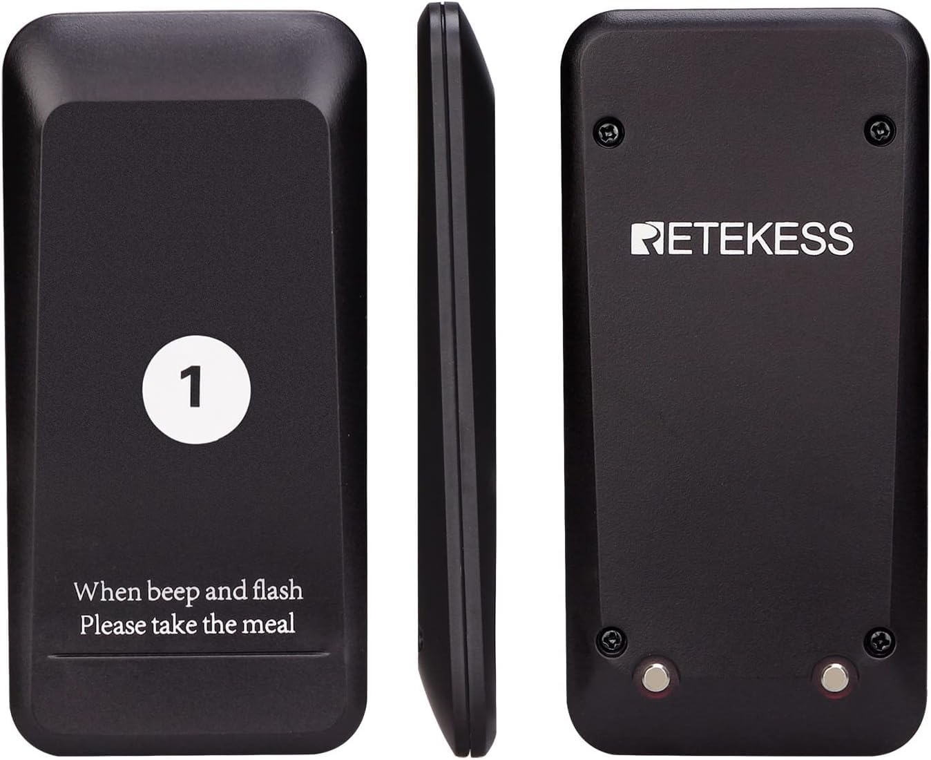 Retekess TD157 Buscapersonas Receptor Compatible con Retekess TD157 Restaurante Buscapersonas Sistema de Llamada Inalámbrico 300mAh 24H 500M Cafetería Pizzería Hotel (Negro, 10 Piezas)