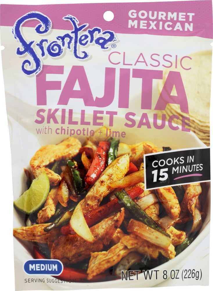 Frontera Fajita Skillet Sauce, Chipotle & Lime, Medium, 8