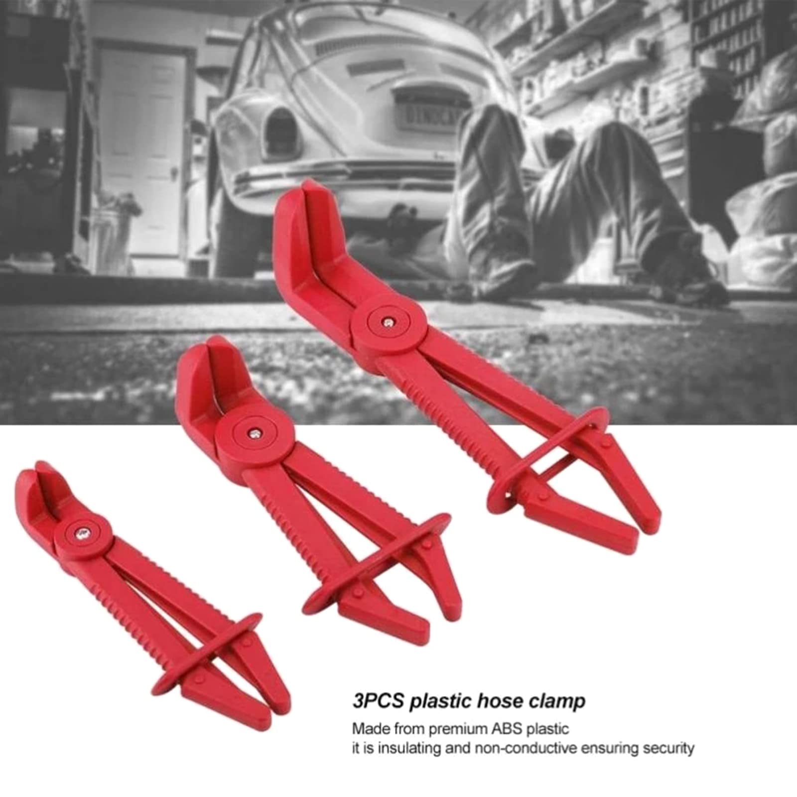 JzcsdkSIL 3Pcs Hose Clamp Tool Brake Fuel Water Line Cut Off Clamp Car Water Pipe Fix Tools Hose Pinch Off Pliers Hose Clamp Plier Hose Repair Fix Clamp Pliers Set Pinch Off Pliers Tool, Blue